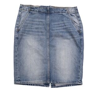 GAP 1969 Women Denim Pencil Skirt 0/24 Jean Mid Scandi Cotton Boho Y2K Cottage